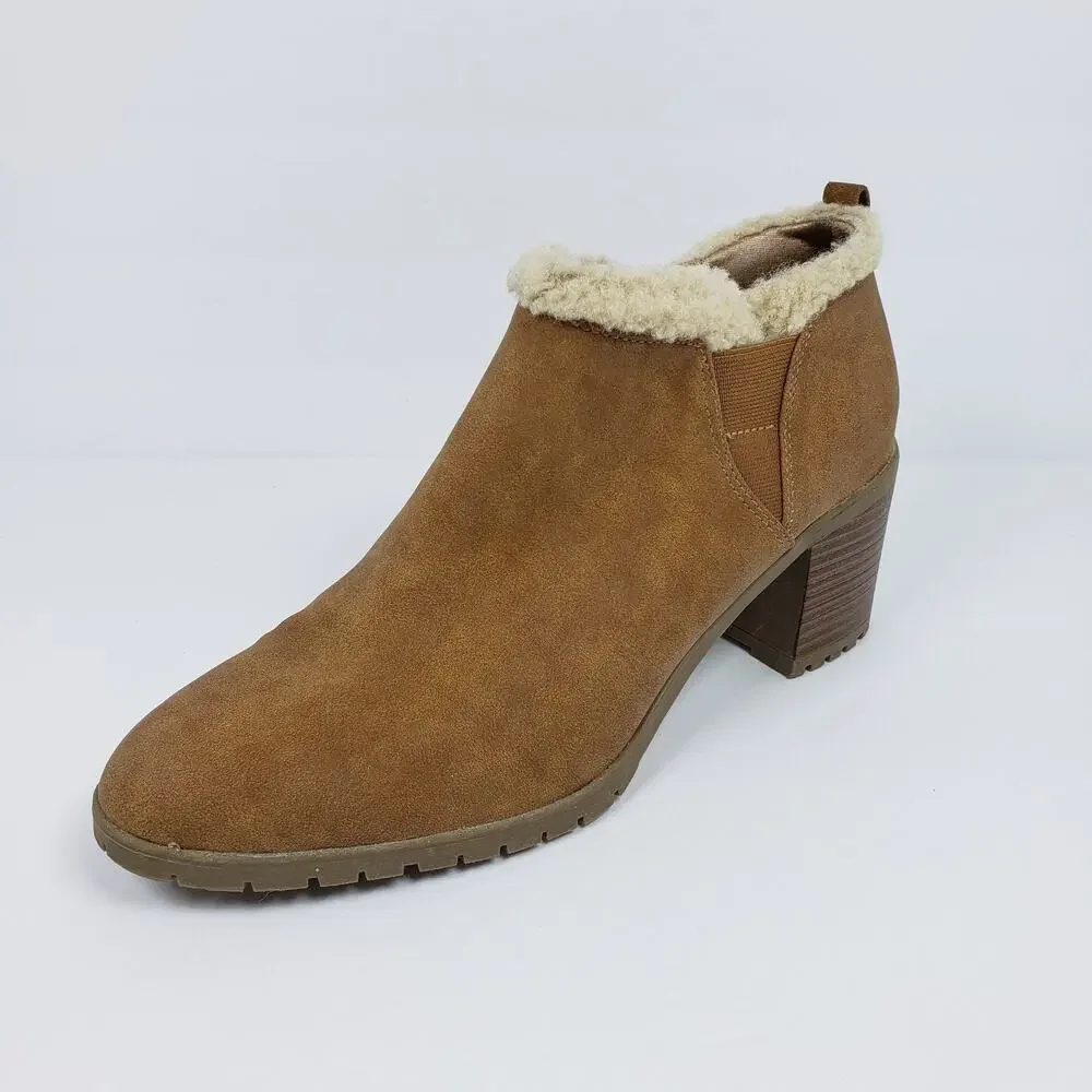 LifeStride Marilyn Womens Size 10 Brown Faux Fur 2.75